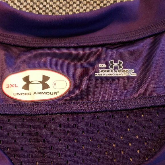 Under Armour Football Purple Practice Mesh Jersey Shirt XXXL - Picture 6 of 8